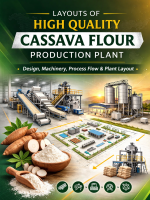 LAYOUT OF HIGH QUALITY CASSAVA FLOUR PRODUCTION PLANT